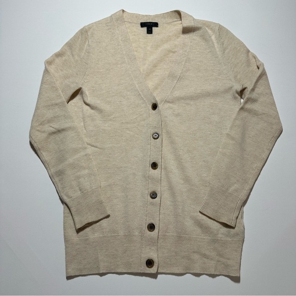 J. Crew Wool & Cashmere V-Neck Cardigan Sweater - Womens XS - Picture 3 of 12